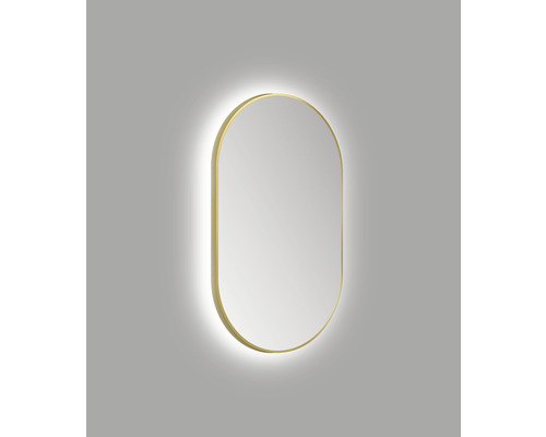 Miroir de salle de bains à LED Bronze ovale 60 x 100 cm IP 24