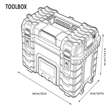 Boîte à outils Industrial 22 564 x 310 x 350 mm noir-thumb-13