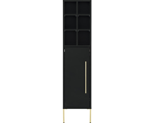 Armoire maxi Sarah couleur de façade noir 30,4 x 130,6 x 21,8 cm