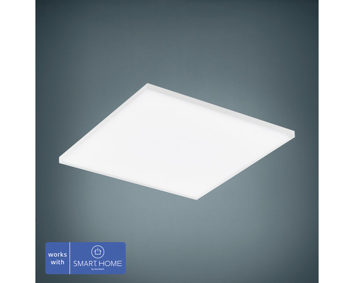 Plafonnier LED Smart Light zigbee Bluetooth 2400 lm CCT tons de blanc réglables + changement de couleur RGB 450x450 mm blanc