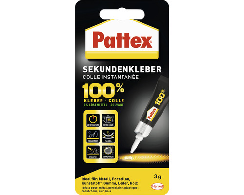 Colle instantanée Pattex 100% 3 g