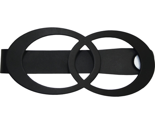 Broche Infinity noir 13,5 x 5,5 cm