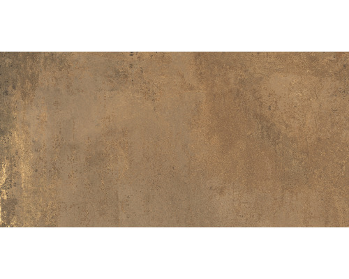 Carrelage pour mur et sol en grès cérame fin Manufacture Oxido Lappato marron 75 x 150 cm