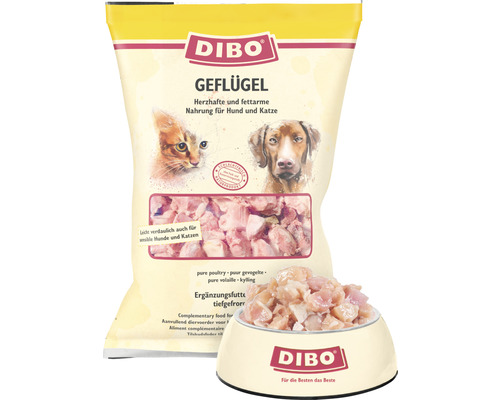 Aliments bruts pour animaux DIBO® volaille 2 kg surgelés