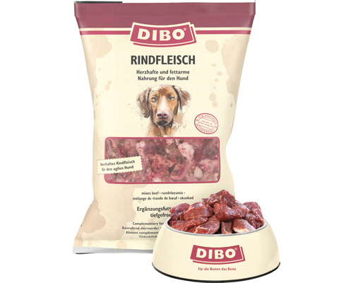 Aliments bruts pour animaux DIBO® viande de bœuf 2 kg surgelés