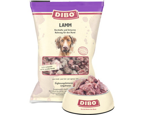 Aliments bruts pour animaux DIBO® agneau 2 kg surgelés