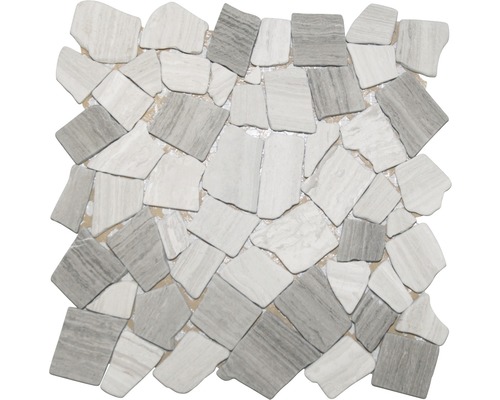 Bruchmosaik polygonal grau 30,5x30,5 cm