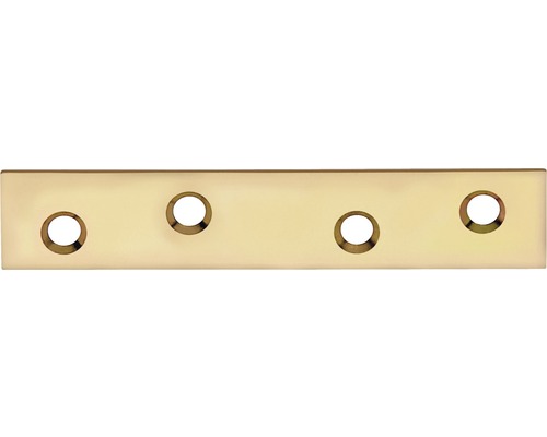Raccord plat 80x15mm, galvanisé jaune