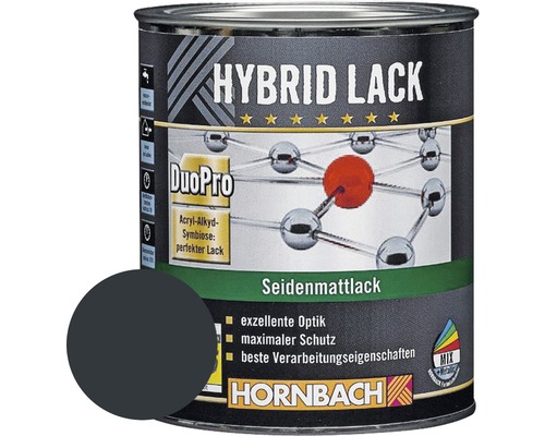 HORNBACH Buntlack Hybridlack Möbellack seidenmatt RAL 7016 anthrazit grau 750 ml