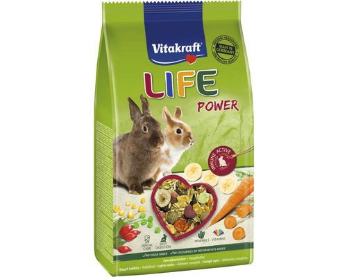 Snack pour rongeurs Vitakraft Life pour lapin nain, 600 g