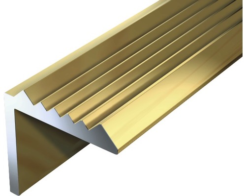 Treppenprofil Aluminium gold 21x21x1,8 mm, 1 m-0