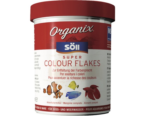 Nourriture en flocons Söll Organix Super Colour Flakes 270 ml