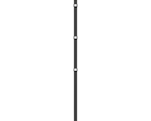 Poteaux pour clôture à grillage double 6x4x225 cm, anthracite