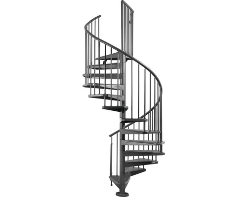 Escalier colimaçon Pertura Despina Ø 110 cm 11 pas de marche gris fonte-0
