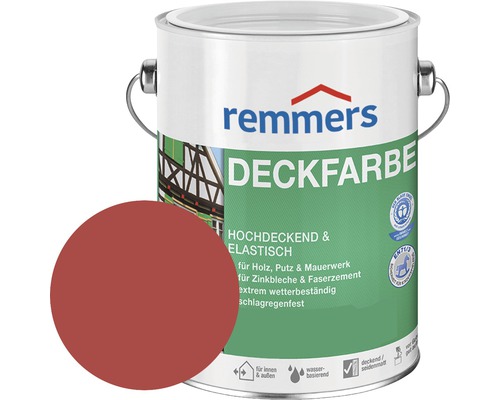 Peinture couvrante pour bois Remmers rouge suède 750 ml