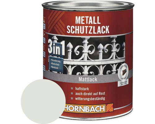 HORNBACH Metallschutzlack 3in1 matt lichtgrau 750 ml-0