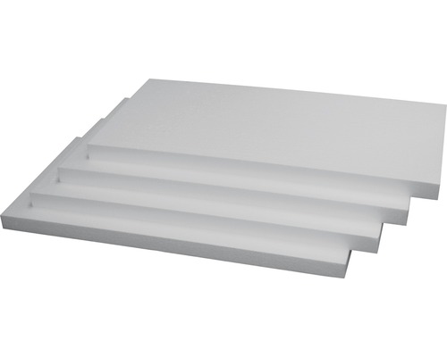Polystyrène PS15 PSE WI/DI/DZ bord lisse catégorie de conductivité thermique 040 1000 x 500 x 15 mm (1 pce = 0,5 m² 1 paquet = 16 m²)