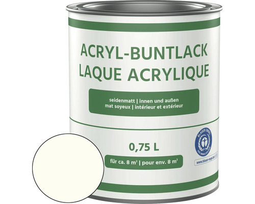Laque acrylique colorée mate satinée blanc 750 ml