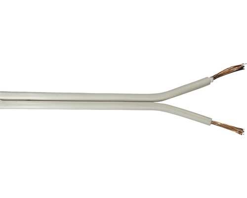 Câble de haut-parleur LS-FL 2x0,75 mm blanc au mètre