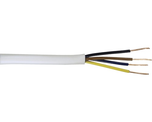 Câble de sonnette YR 4x0.8 mm², 10 m blanc