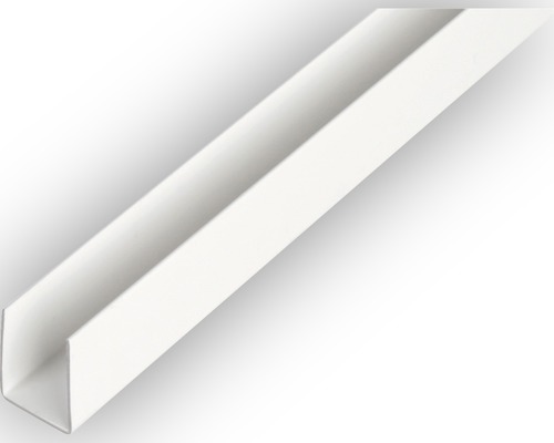 Profilé en U PVC blanc 20x21x1mm, 1m-0