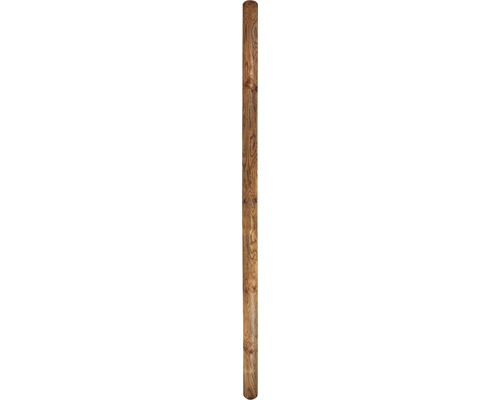 Palissade en bois rond chanfreiné, 10 x 250 cm, marron