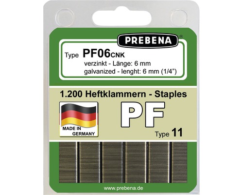 Agrafes Prebena type PF06CNK-B 1200 pcs