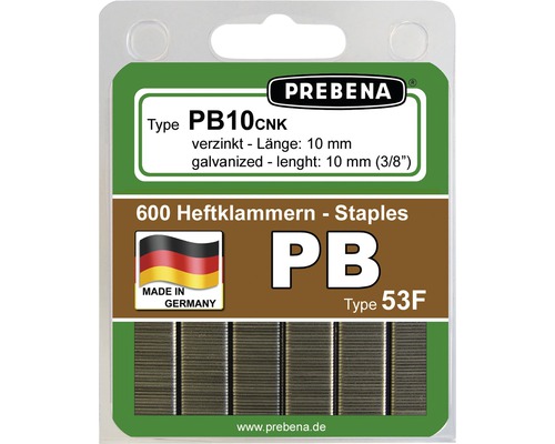 Agrafes Prebena type PB10CNK-B 600 pcs