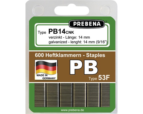 Agrafes Prebena type PB14CNK-B 1200 pcs