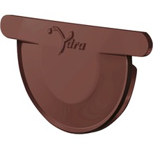 Fond de gouttière PRECIT acier semi-circulaire chocolate brown RAL 8017 DN 125 mm-thumb-0
