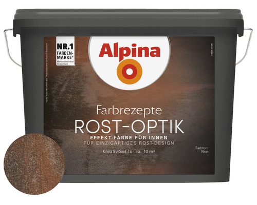 Alpina Effektfarbe Rostfarbe Rost Optik Komplett-Set inkl. Alpina Bürste-0