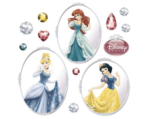 Sticker pour fenêtre Disney Edition 4 Princess 31 x 31 cm rose