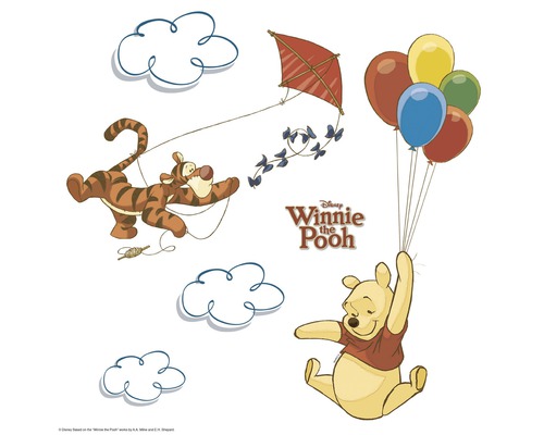 Autocollant pour fenêtre Disney Edition 3 Winnie l'ourson 31 x 31 cm orange
