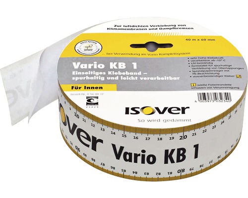 Folienklebeband ISOVER Vario® KB1 einseitig für innen 40 m x 60 mm