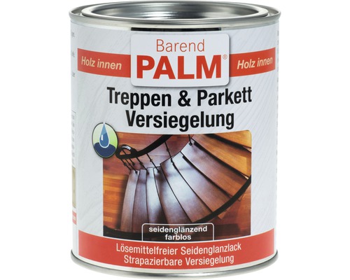 Produit de vitrification pour parquets et escaliers Barend Palm brillant satiné 750 ml