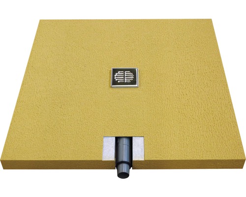 Kit receveur de douche carrelable Wesko BED 1000 x 1000 x 70 mm orange structuré 50020202