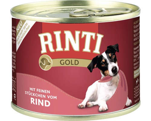 Hundefutter nass RINTI Gold Rind 1 Pack 12x185 g