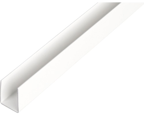 Profilé en U PVC blanc 12x10x1 mm, 2,6 m-0