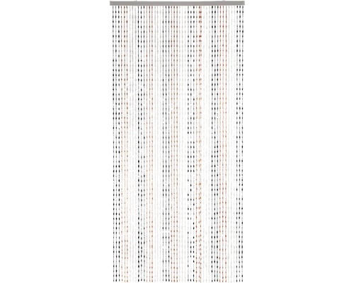 Türvorhang Perlen Jasmin schwarz-weiß-bernstein 90x200 cm