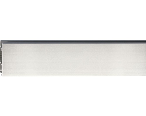 Tringle à rideaux avec rail intérieur Kopenhagen aspect acier inoxydable 32x11 mm 160 cm