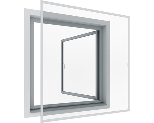 Moustiquaire pour fenêtre Rhino Screen sans perçage blanc 100x120 cm-0