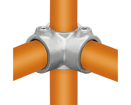 Eckstück Buildify Rohrverbinder für Gerüstrohr aus Stahl durchgehend Ø 33 mm