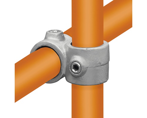 Kreuzstück Buildify Rohrverbinder 90° vorgesetzt für Gerüstrohr aus Stahl Ø 33 mm