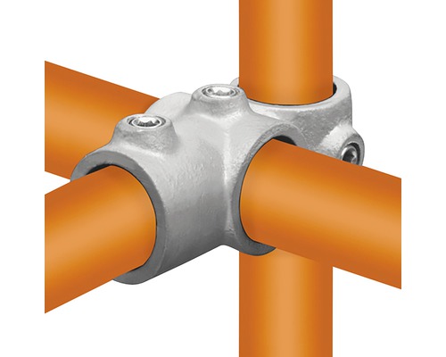 Kreuz-T-Stück Buildify kombiniert 90° für Gerüstrohr aus Stahl Ø 33 mm