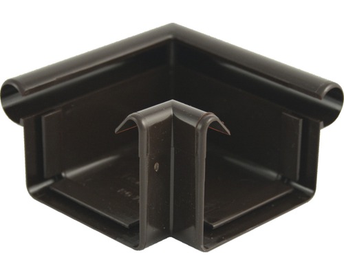 Angle extérieur Marley plastique carré 90 degrés marron chocolat RAL 8017 DN 70 mm