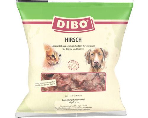 Aliments bruts pour animaux DIBO® viande cerf 1 kg surgelés