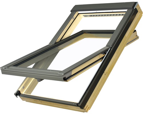 Fenêtre à ouverture par rotation Fakro bois FTP-V U5 55x98 cm avec aération permanente