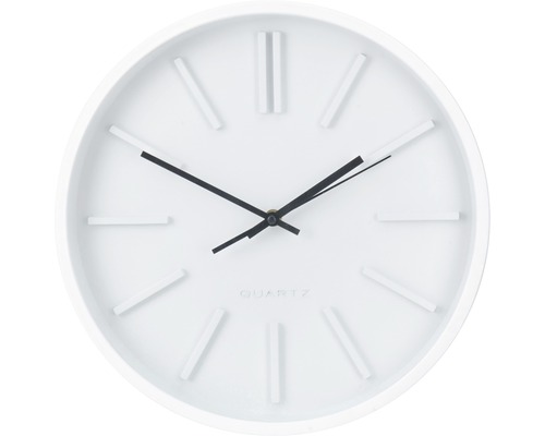 Horloge murale cadran 3D Ø 36,5 cm, blanc