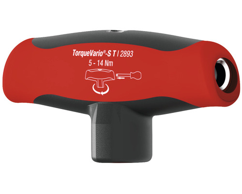Tournevis à cliquet à poignée en T TorqueVario®-STplus Wiha 120 mm 5,0-14,0 Nm