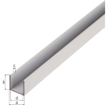 Profilé en U en aluminium 15x15x15x1.5 mm, 2 m-thumb-1